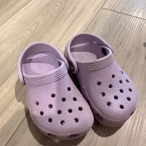Purple toddler crocs
